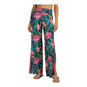 TRINA TURK INDIA GARDEN COVER UP SWIM PANTS, MULTI-COLORED SIZE XL
